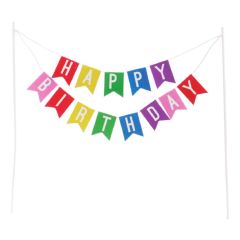 Topper guirnalda Happy Birthday 17,5 cm - Dekora