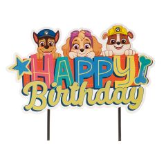Topper Happy Birthday Patrulla Canina 17,5 cm - Dekora
