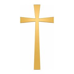 Topper para tartas dorado cruz comunión ancha 17 cm