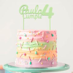 Topper personalizado cumple nombre y edad