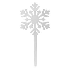 Topper plateado copo de nieve 6,5 cm - Dekora
