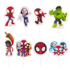 Toppers para cupcakes Spiderman Spidey (16) - Dekora