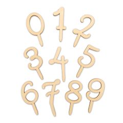 Toppers de madera números (10) - ScrapCooking