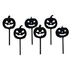 Toppers para cupcakes calabazas de Halloween 4 cm (6)