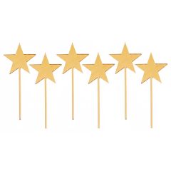 Toppers para cupcakes dorados estrellas 4 cm (6)