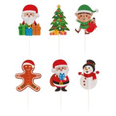 Toppers para cupcakes Navidad (30) - Dekora