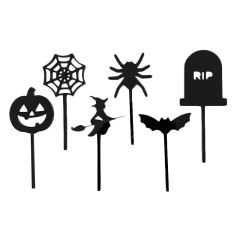 Toppers para cupcakes personajes I de Halloween 4 cm (6)