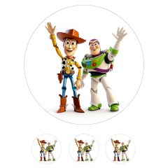Papel de azúcar de Toy Story y Buzz Lightyear - 20 cm - María Lunarillos