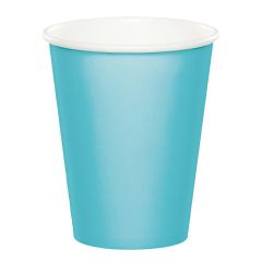 Vasos de papel azul bebé 250 ml (8) - Conver Party
