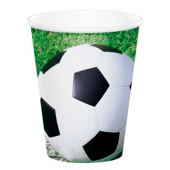 Vasos de papel campo de fútbol 250 ml (8) - Conver Creations