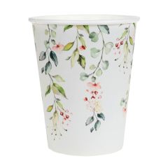 Vasos de papel flores 250 ml (10)