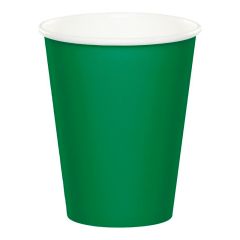 Vasos de papel verdes 250 ml (8) - Conver Party