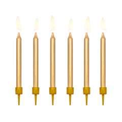 Velas doradas (6) - PartyDeco