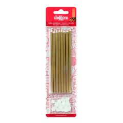 Velas largas doradas (16) - Dekora