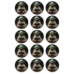 Oblea de Yoda 1 - 5 cm (15) - María Lunarillos