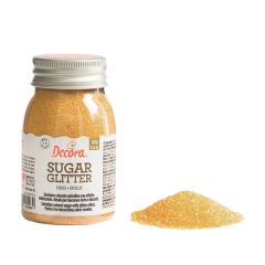 Azúcar brillante dorado 100 g - Decora