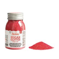 Azúcar brillante rojo 100 g - Decora
