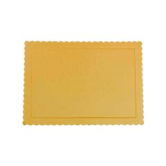 Bandeja rectangular ondulada dorada metalizada 30 x 25 cm