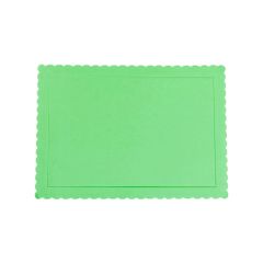 Bandeja rectangular ondulada verde claro 30 x 25 cm