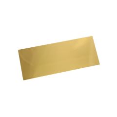 Base dorada para caja de plástico transparente para turrón 19,7 x 8,3 cm