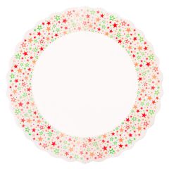 Blondas blancas estrellas Navidad 30 cm (10) - Decora
