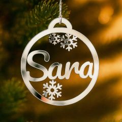 Bola personalizada para árbol de Navidad - Copos de nieve