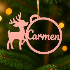 Bola personalizada para árbol de Navidad - Reno