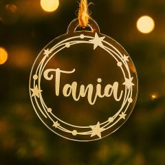 Bola personalizada grabada para árbol de Navidad - Estrellas