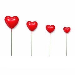Corazones decorativos rojos (20) - Azucren
