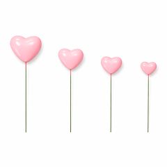 Corazones decorativos rosas (20) - Azucren
