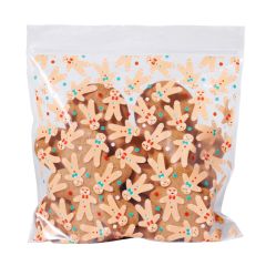 Bolsas cierre zip para dulces y caramelos muñecos jengibre Navidad (20) - PME