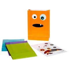Bolsas de papel con pegatinas monstruos Halloween (4) - Wilton