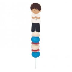 Brocheta de gominolas niño de Comunión moreno