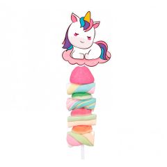 Brocheta de gominolas unicornio