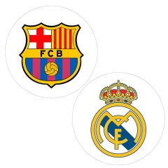 Pack papeles comestibles burn Barcelona y Real Madrid 19 cm - María Lunarillos