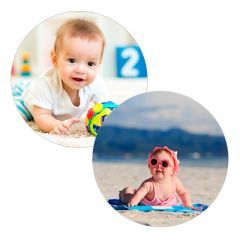 Pack de 2 papeles comestibles Burn Away - Círculo de 18 cm - Impresión personalizada