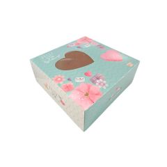 Caja Feliz día San Valentín o Día de la Madre 20 x 20 x 8 cm