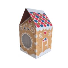 Caja para golosinas y caramelos Casita de jengibre Navidad