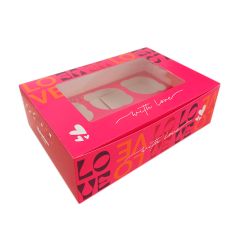 Caja para 6 cupcakes con ventana San Valentín 24 x 16,5 x 7,5 cm - Pastry Colours