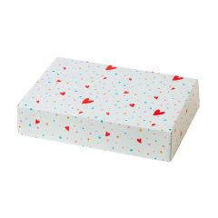 Caja para dulces o galletas corazones San Valentín 23,5 x 16 x 5 cm - Decora