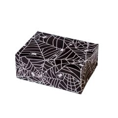 Caja para dulces o galletas telarañas Halloween 18 x 13,5 x 7,5 cm - Decora