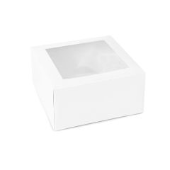 Caja para tarta blanca con ventana 18 x 18 x 9 cm - House of Marie