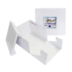 Caja para tarta blanca con tapa 32,5 x 32,5 x 15 cm - PME