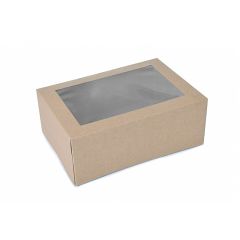 Caja para pasteles kraft con ventana ECO-LINE 23 cm - House of Marie