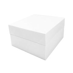 Caja tarta blanca con tapa 25,4 x 25,4 x 15,2 cm