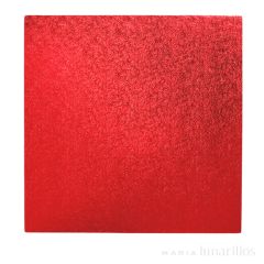Cake drum cuadrado rojo 30 cm, grosor 12 mm - Decora