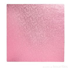 Cake drum cuadrado rosa 30 cm, grosor 12 mm - Decora