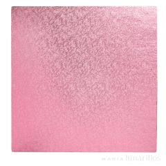 Cake drum cuadrado rosa 35 cm, grosor 12 mm - Decora
