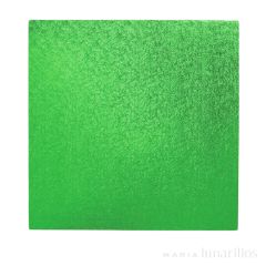 Cake drum cuadrado verde oscuro 25 cm, grosor 12 mm - Decora