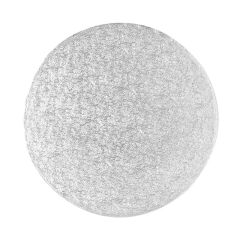 Cake drum redondo plateado 25 cm, grosor 3 mm
